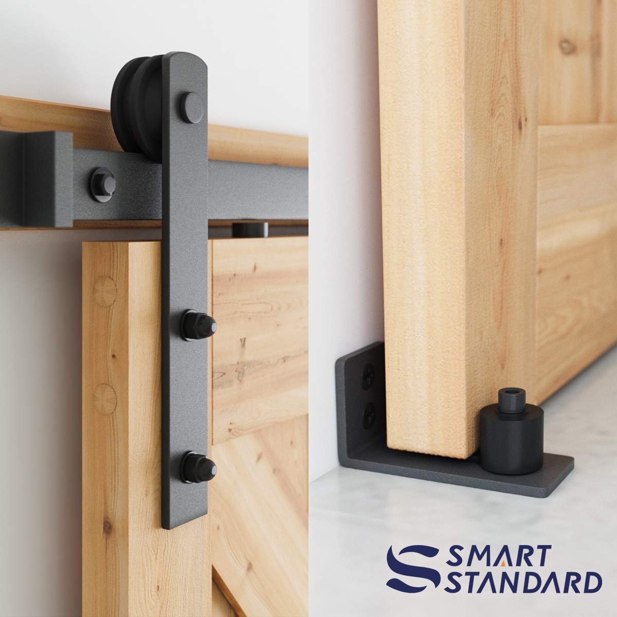 SMARTSTANDARD rail spacers in black for precise track installation