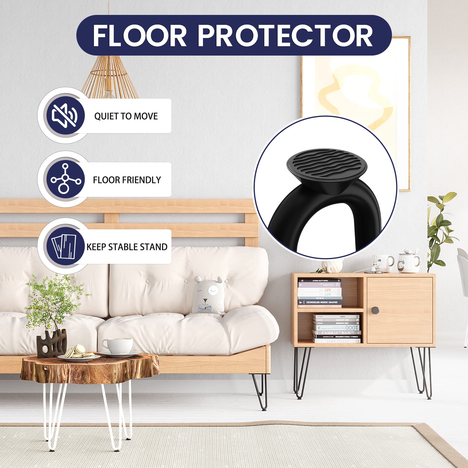SMARTSTANDARD satin black finish provides a sleek, durable look for any piece