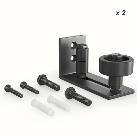 SMARTSTANDARD 2-pack floor guides for a balanced double-door setup