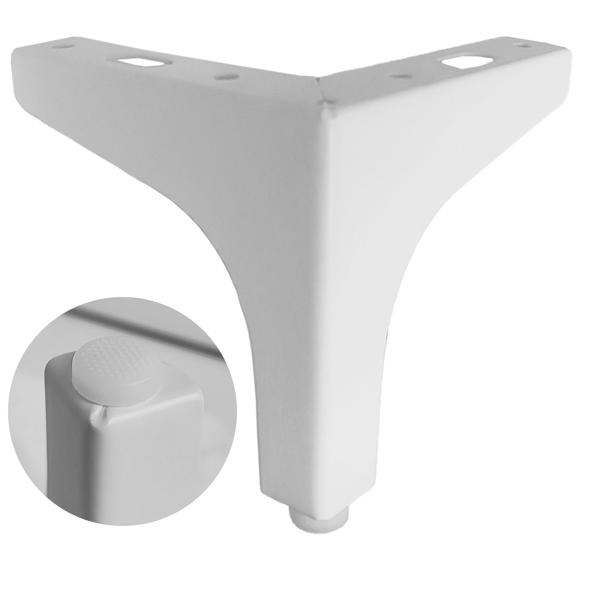 Smaxcn anti-slip base on white leg provides added stability on floors.