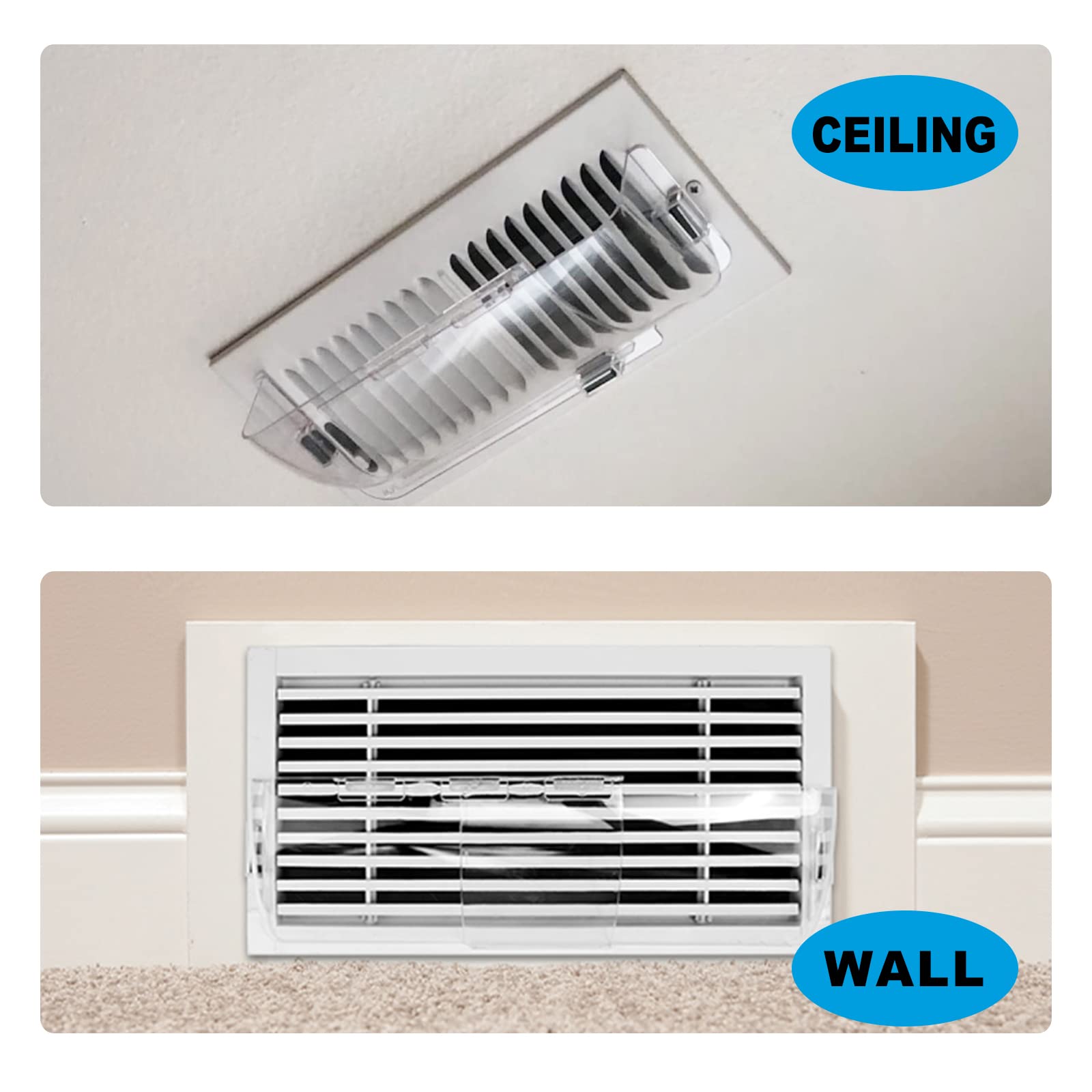 Five-pack vent deflectors suitable for multiple vents in home or office
