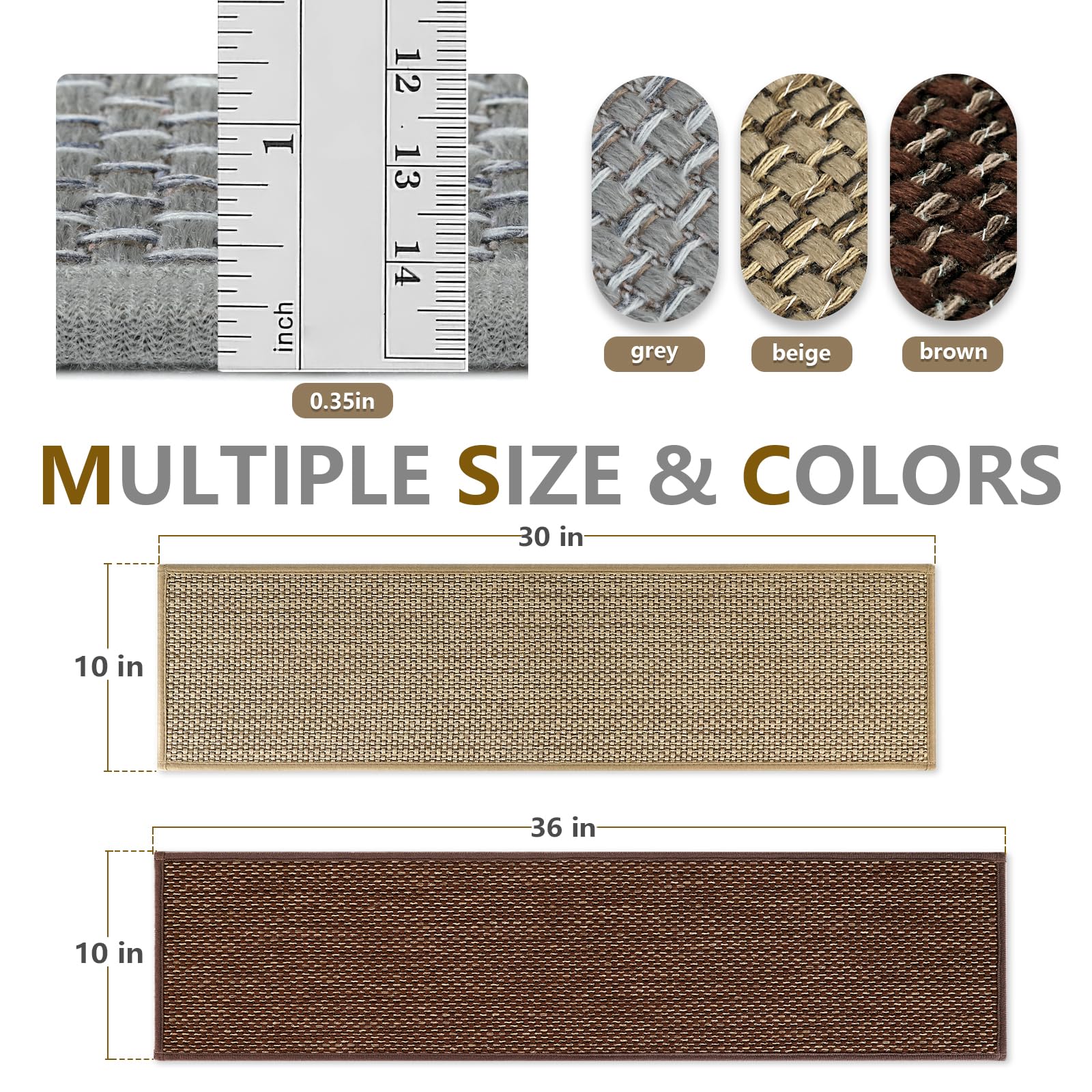 SMILOOL stair treads easy-install with repositionable backing to protect stairs.