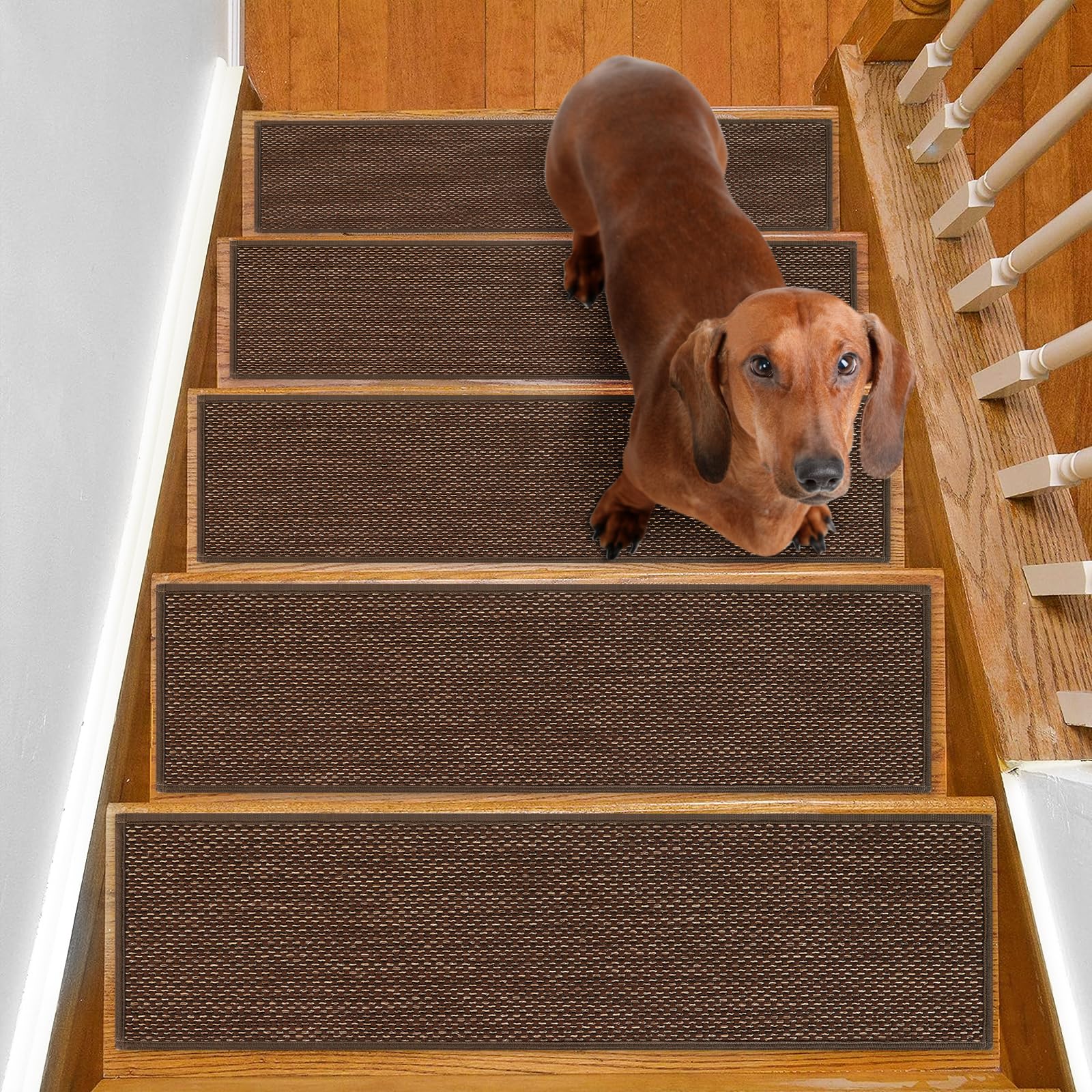 SMILOOL stair treads help reduce stair noise for a quieter home.