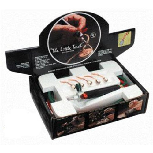 SMITH The Little Torch curved tips 3-7 enable fine heat control for delicate soldering.