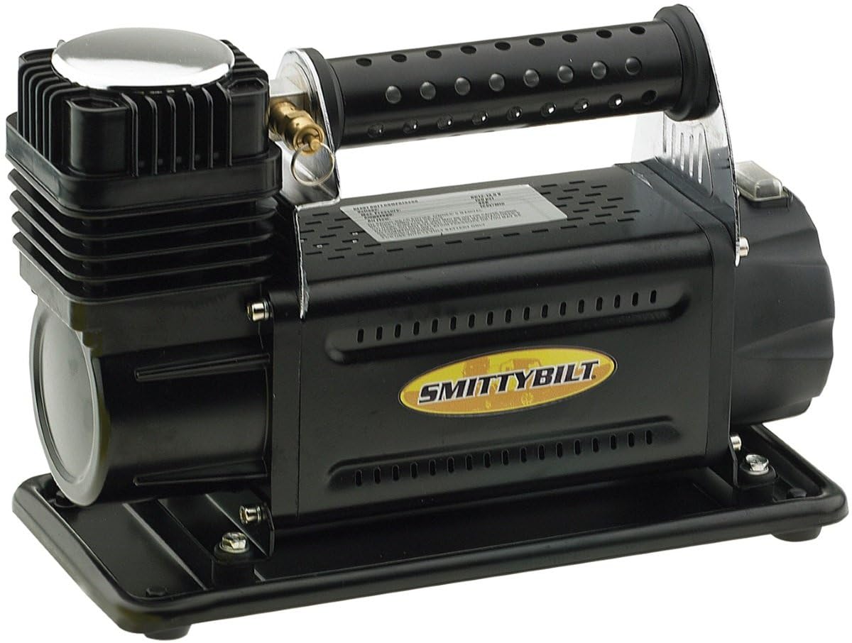 Smittybilt SB2781 air compressor front view for on-the-go inflation.