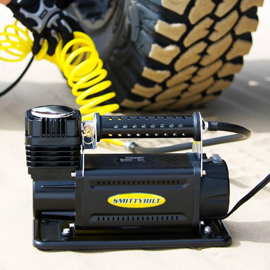 Motor detail highlighting oil-free design for low maintenance.