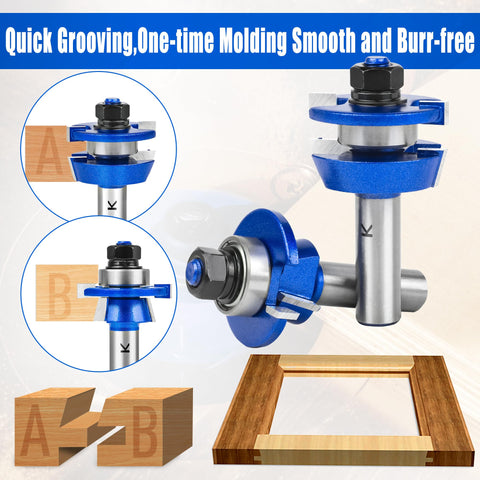 SMJXTOP anti-kickback design enhances stability for accurate rail and stile work.