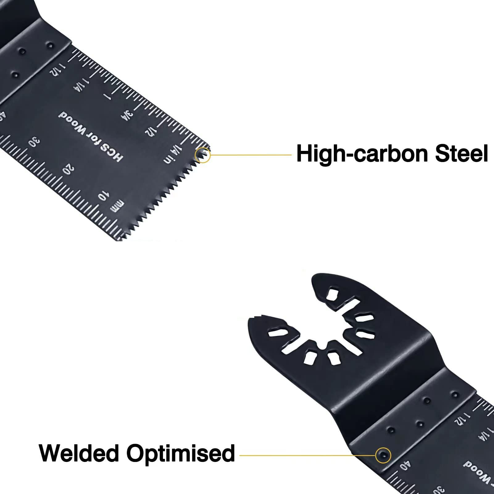 Durable alloy and high carbon steel blades for long life
