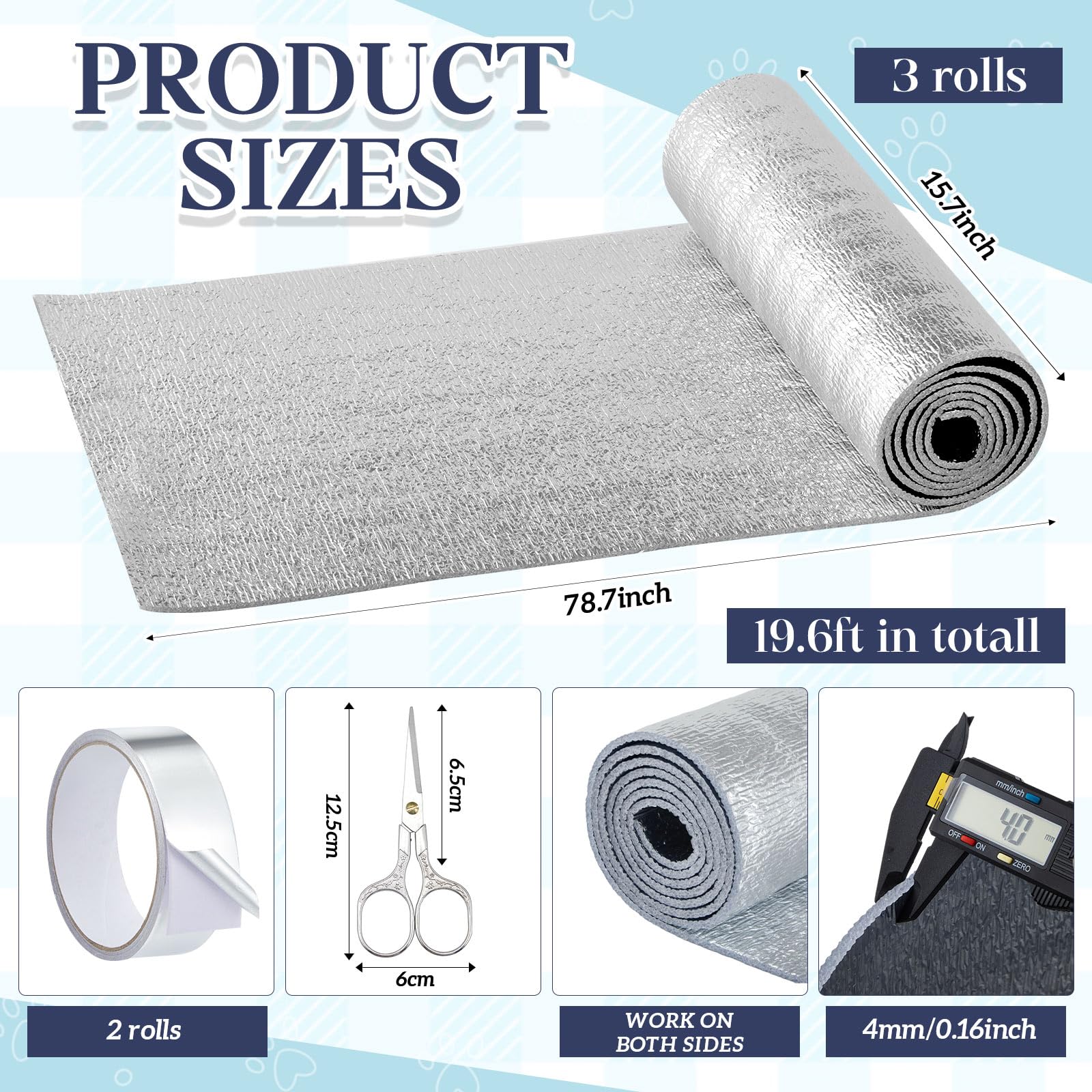 SmoothNovelty aluminum foil insulation roll highlighting heat reflection