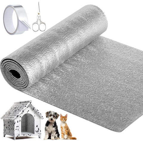 SmoothNovelty pet insulation roll for outdoor kennels improves warmth.