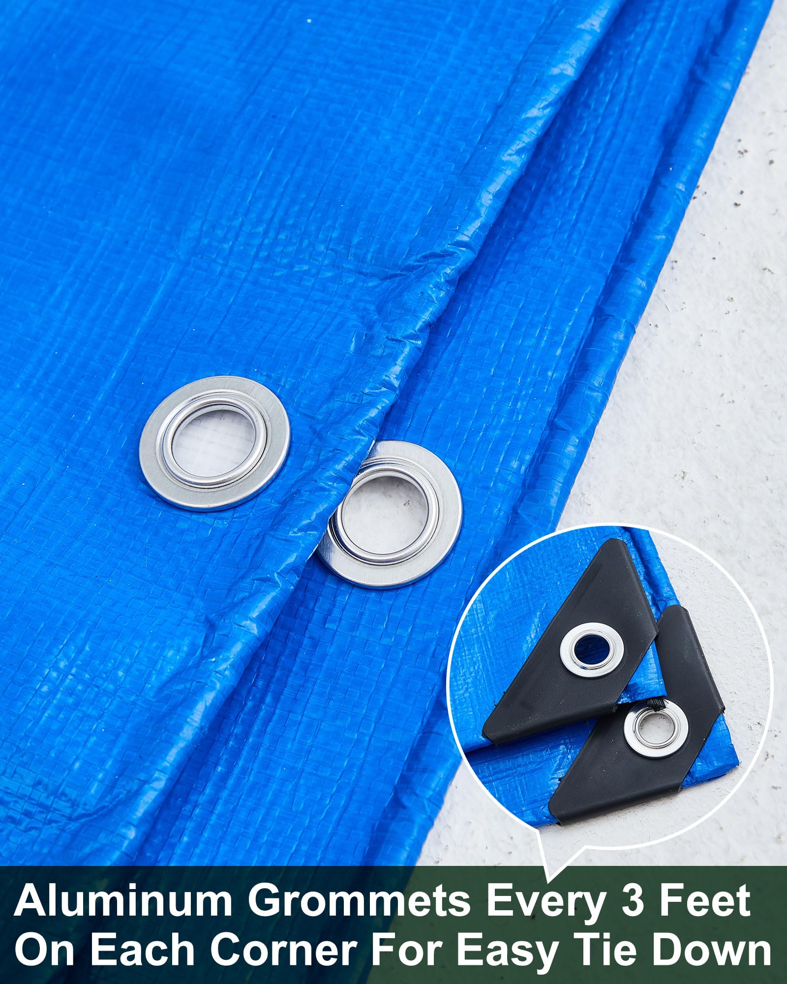 SmoothNovelty tarp covering boats and trailers against weather and debris