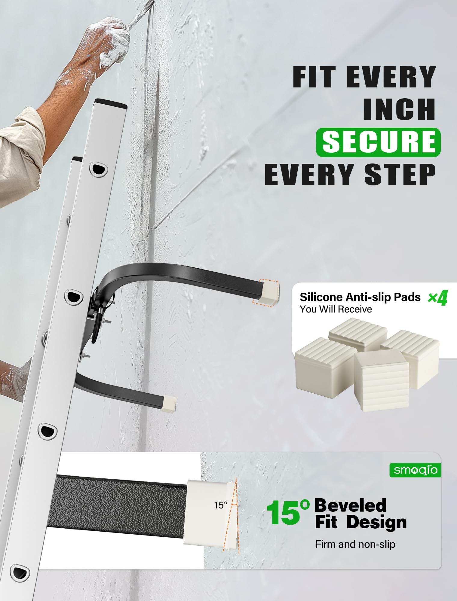 SMOQIO silicone pads closeup highlighting anti-slip surface for setup
