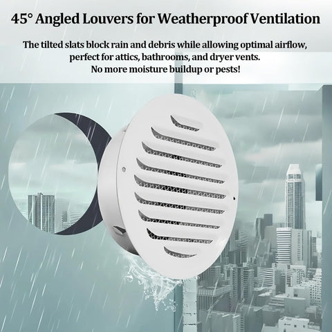 Built-in aluminum mesh blocks insects while preserving airflow