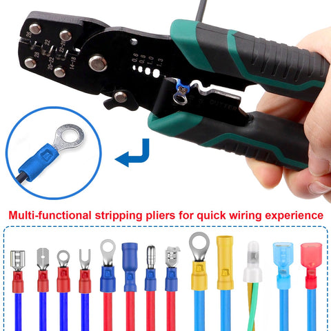 smseace insulated butt connectors close-up showing durable color-coded terminals
