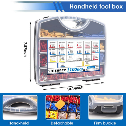 SMSEACE organized case with removable dividers for tidy storage