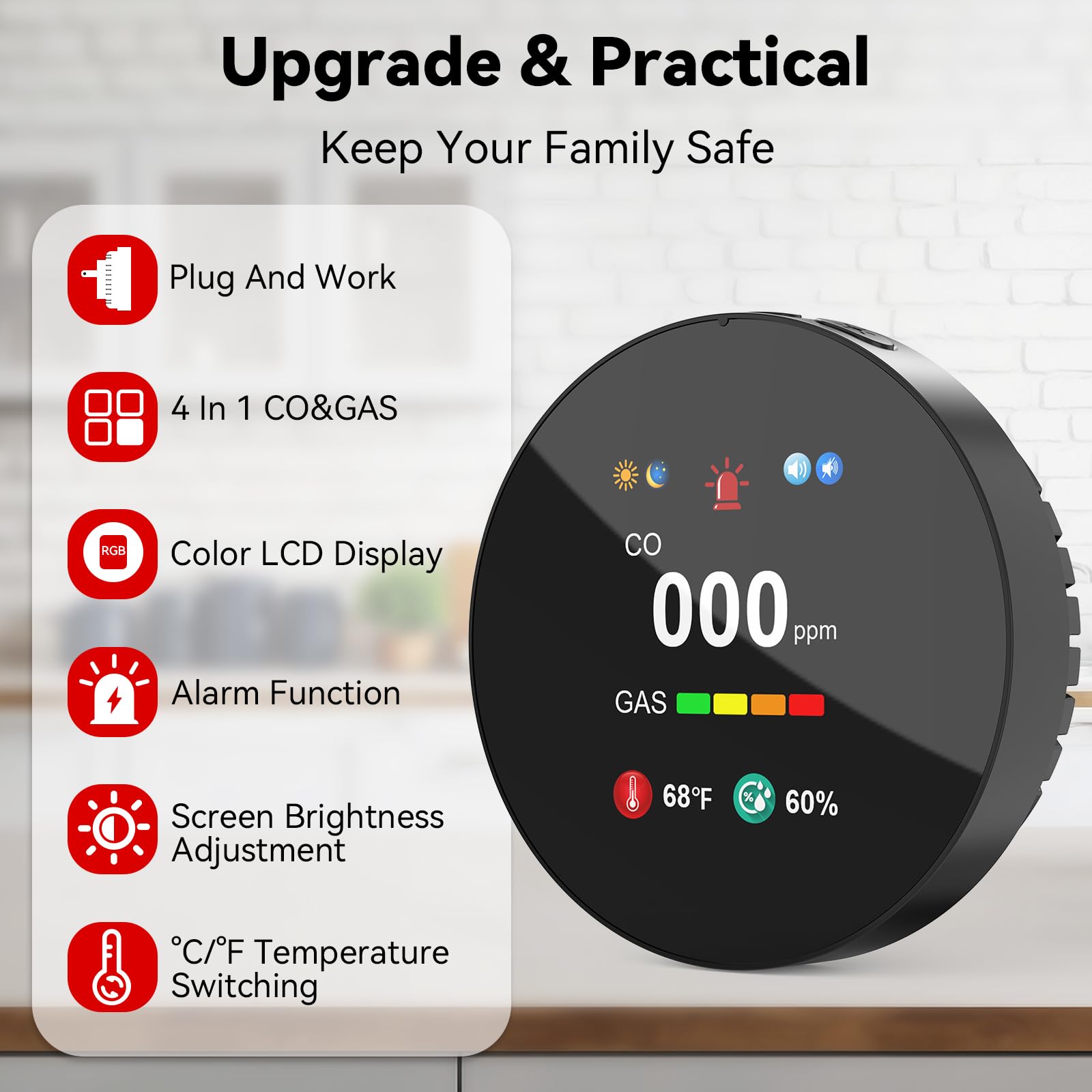 SMSRECEIVE 4-in-1 detector power compatibility supports 100–240V for versatile use.