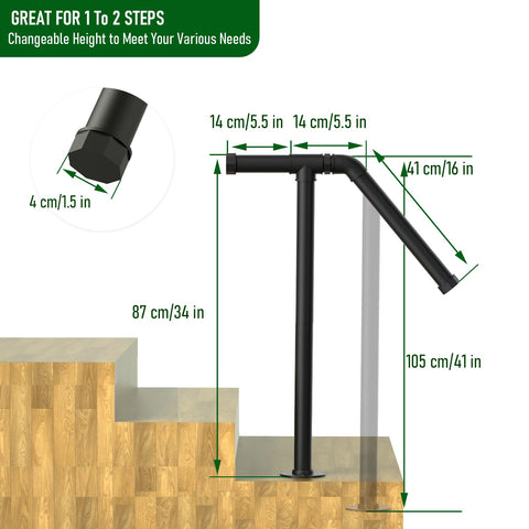 Smusei stair rail with threaded joints for durable connections