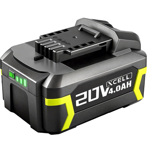 SnapFresh 20V 4.0Ah battery front view shows compact, rugged design for tools.