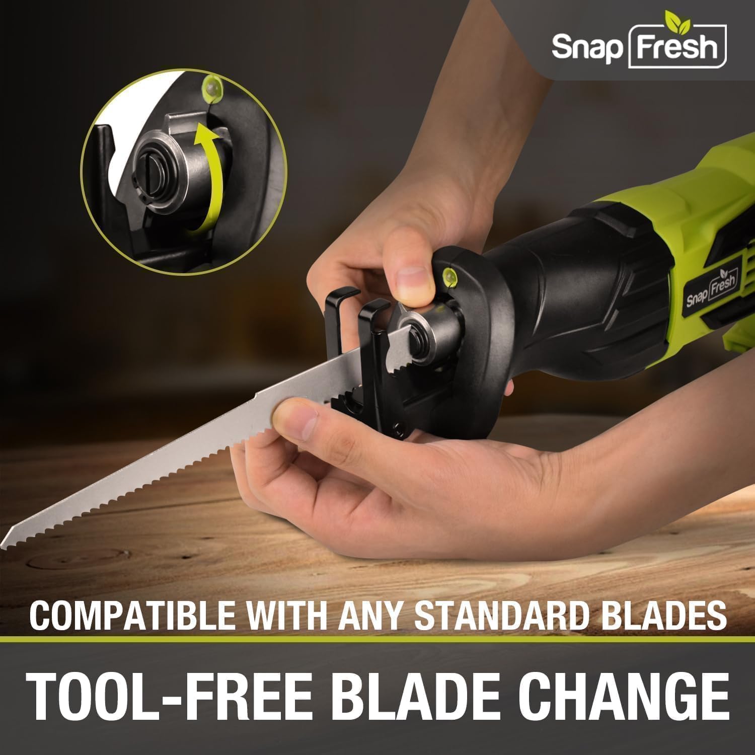 Lightweight design of SnapFresh 20V reciprocating saw reduces fatigue