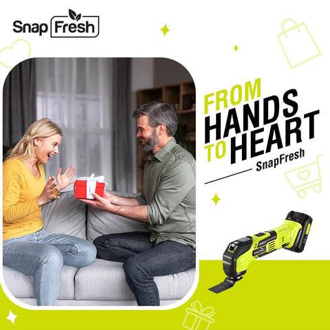SnapFresh 24-piece accessory kit covers cutting, sanding, and scraping tasks.