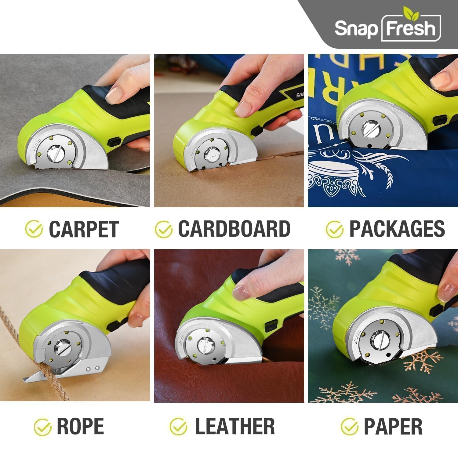SnapFresh mini box cutter ergonomic handle reduces fatigue during long projects.