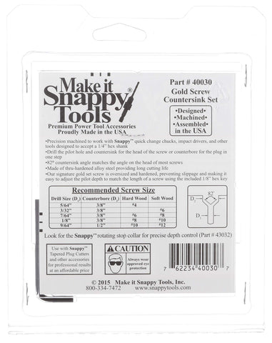 Make it Snappy 1/4 inch hex power shank for secure chuck compatibility.