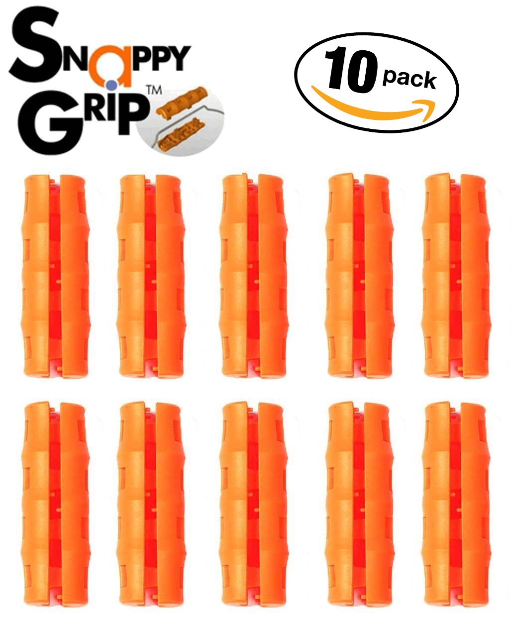 Snappy Grip wire bail fit improves grip and reduces hand fatigue during transport.