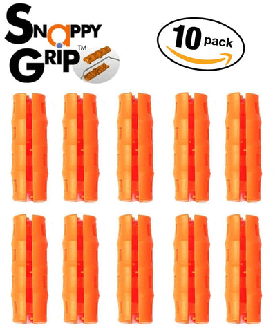 Snappy Grip wire bail fit improves grip and reduces hand fatigue during transport.