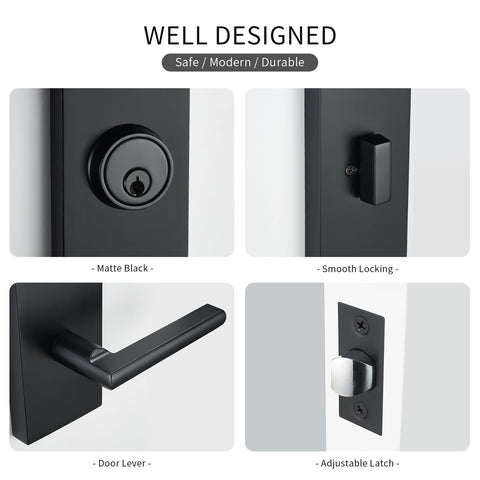 SNBTLA exterior door lever offers smooth operation for left or right doors.