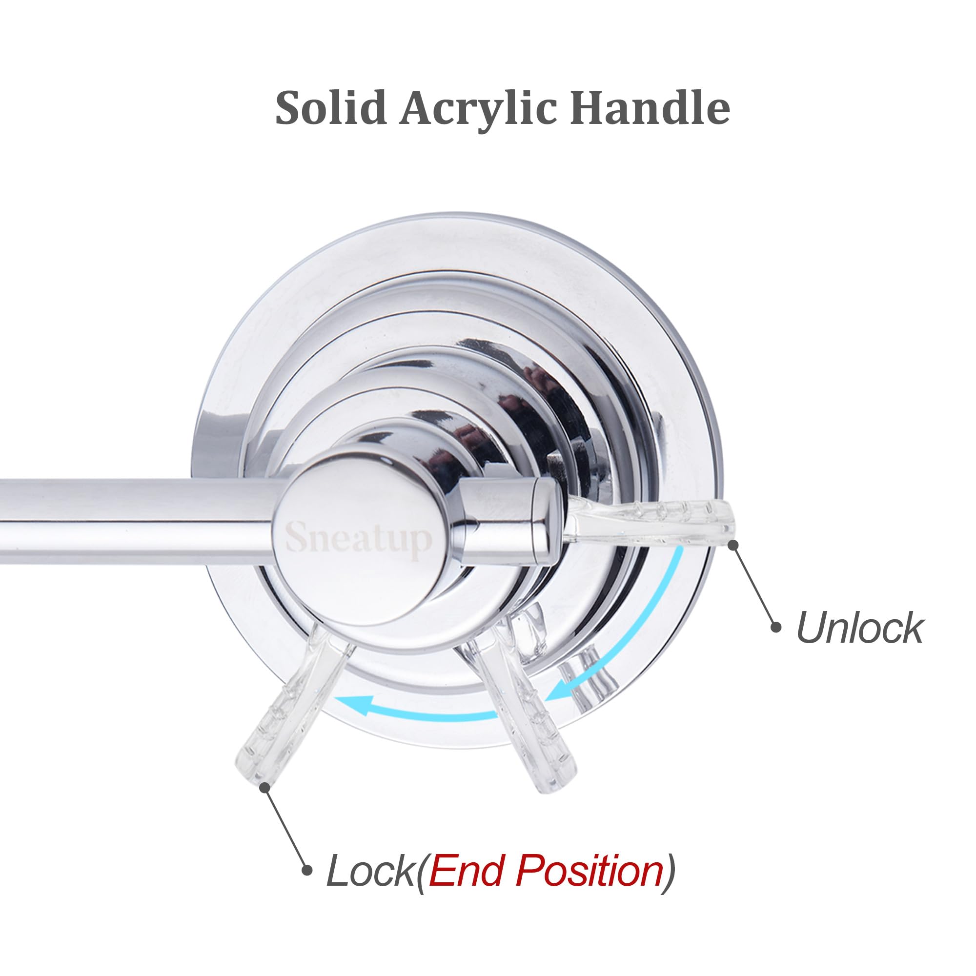 Sneatup towel bar shows 15lb capacity for secure drying.