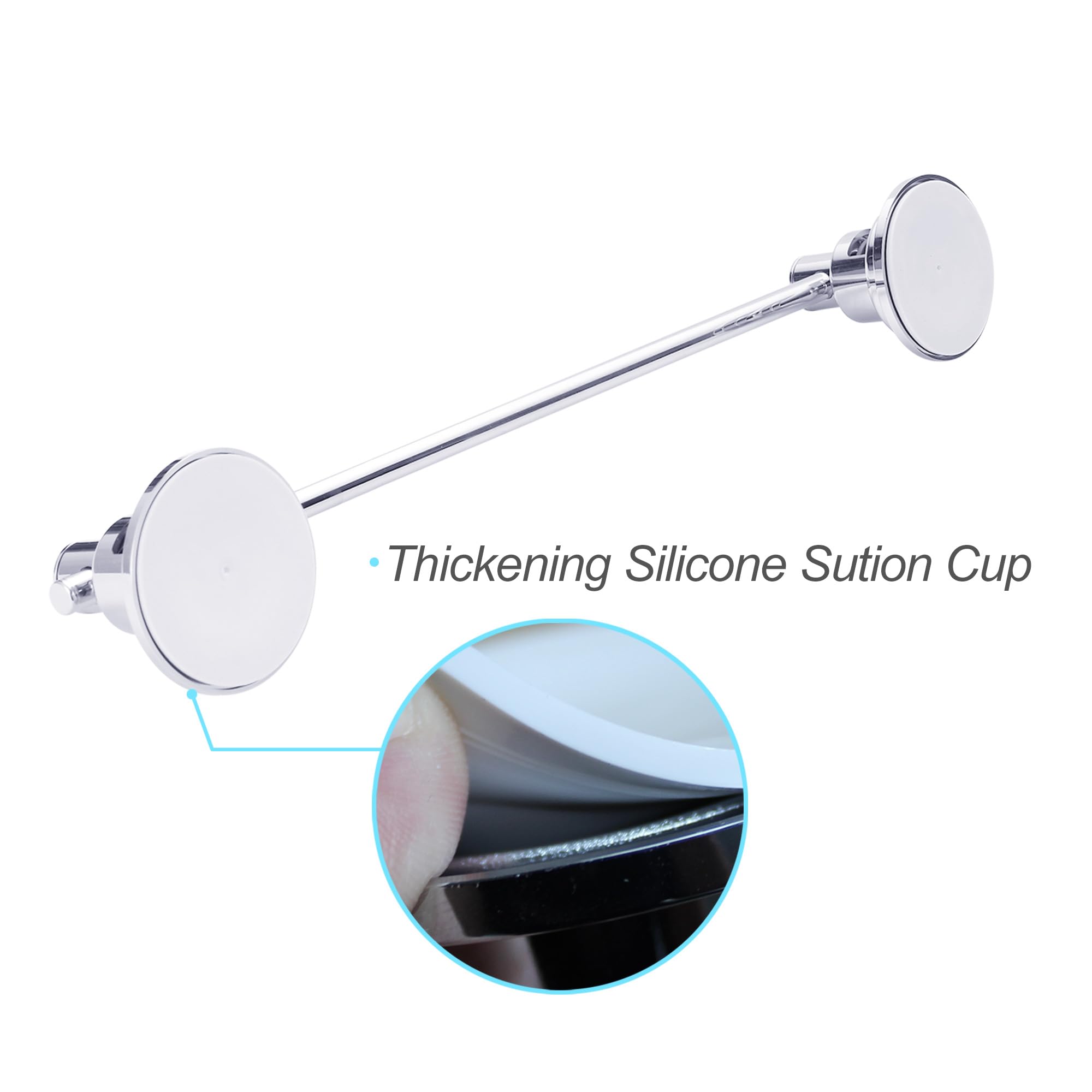 Chrome-plated stainless steel construction adds durability and style.