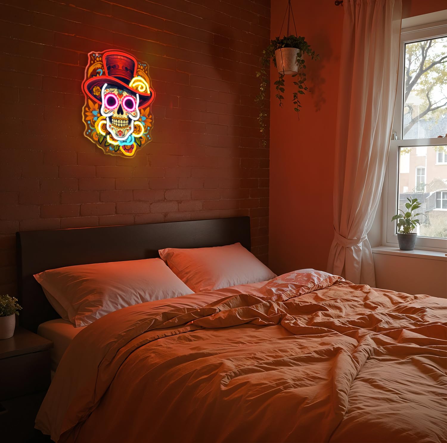 Sneignon sugar skull neon is a unique gifting idea for decor lovers