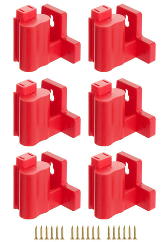 SNESAW six-pack tool holder with Milwaukee M12 mounted on wall for quick access.