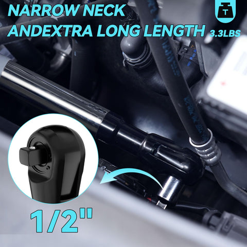 SNEZHANA offset extension wrench in right-angle setup with adapters