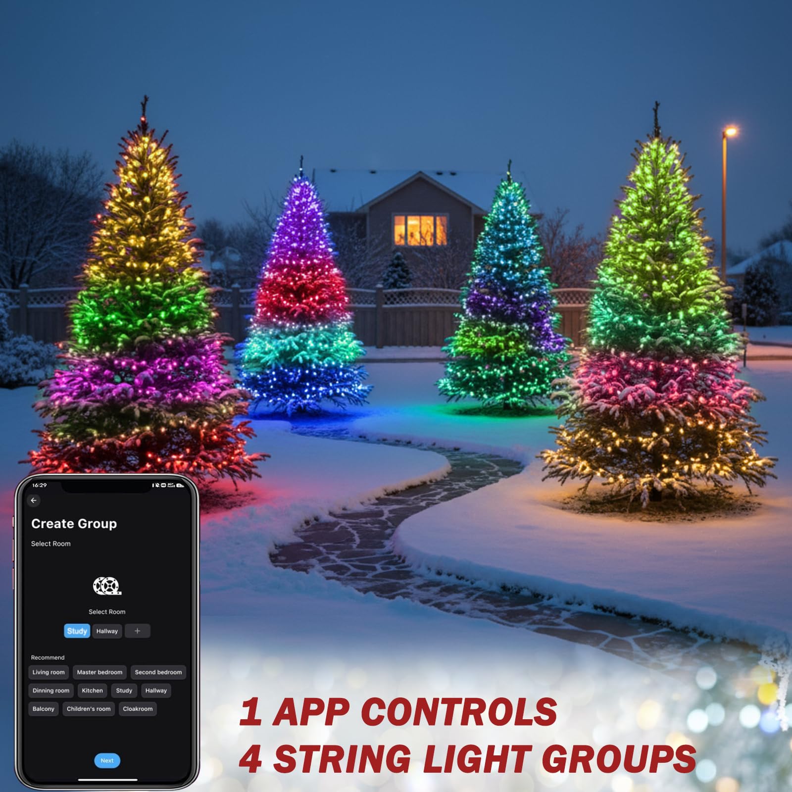 Snorvindle IP55 waterproof LEDs withstand rain and snow outdoors