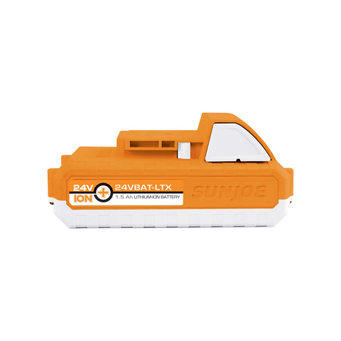 Snow Joe 24VBAT-LTX in-use view highlighting lightweight design for handheld tasks.