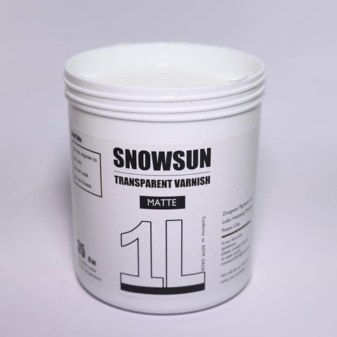 SNOWSUN matte varnish brush application demonstrates easy, even coating for a consistent matte