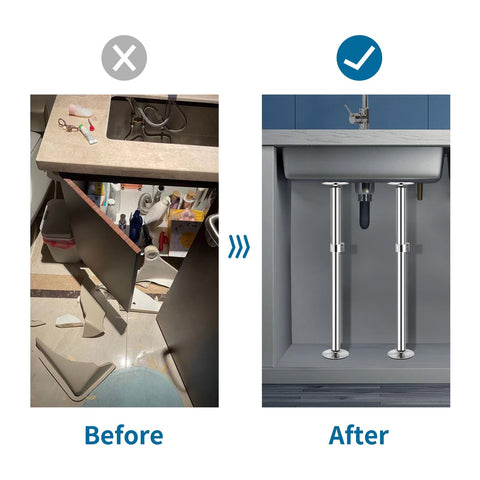 Snowtaros padded components protect sink and countertop during use.