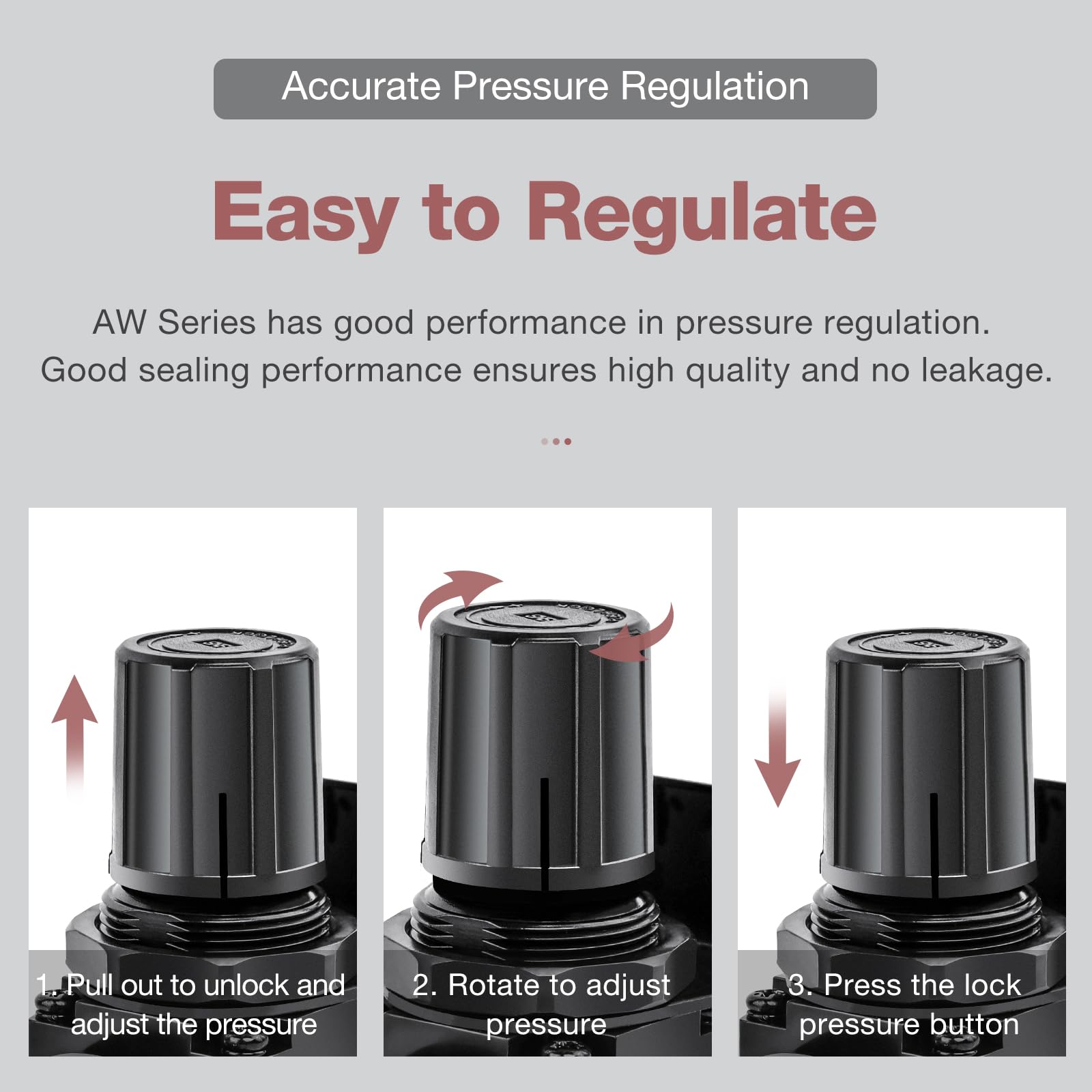 SNS AW2000-N02A semi-auto drain close-up for effortless condensate removal.