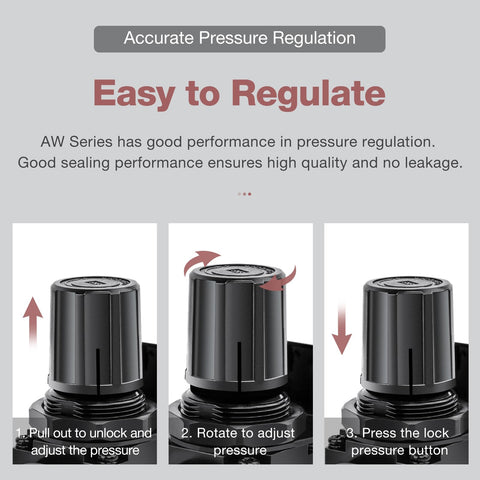 SNS AW2000-N02A semi-auto drain close-up for effortless condensate removal.