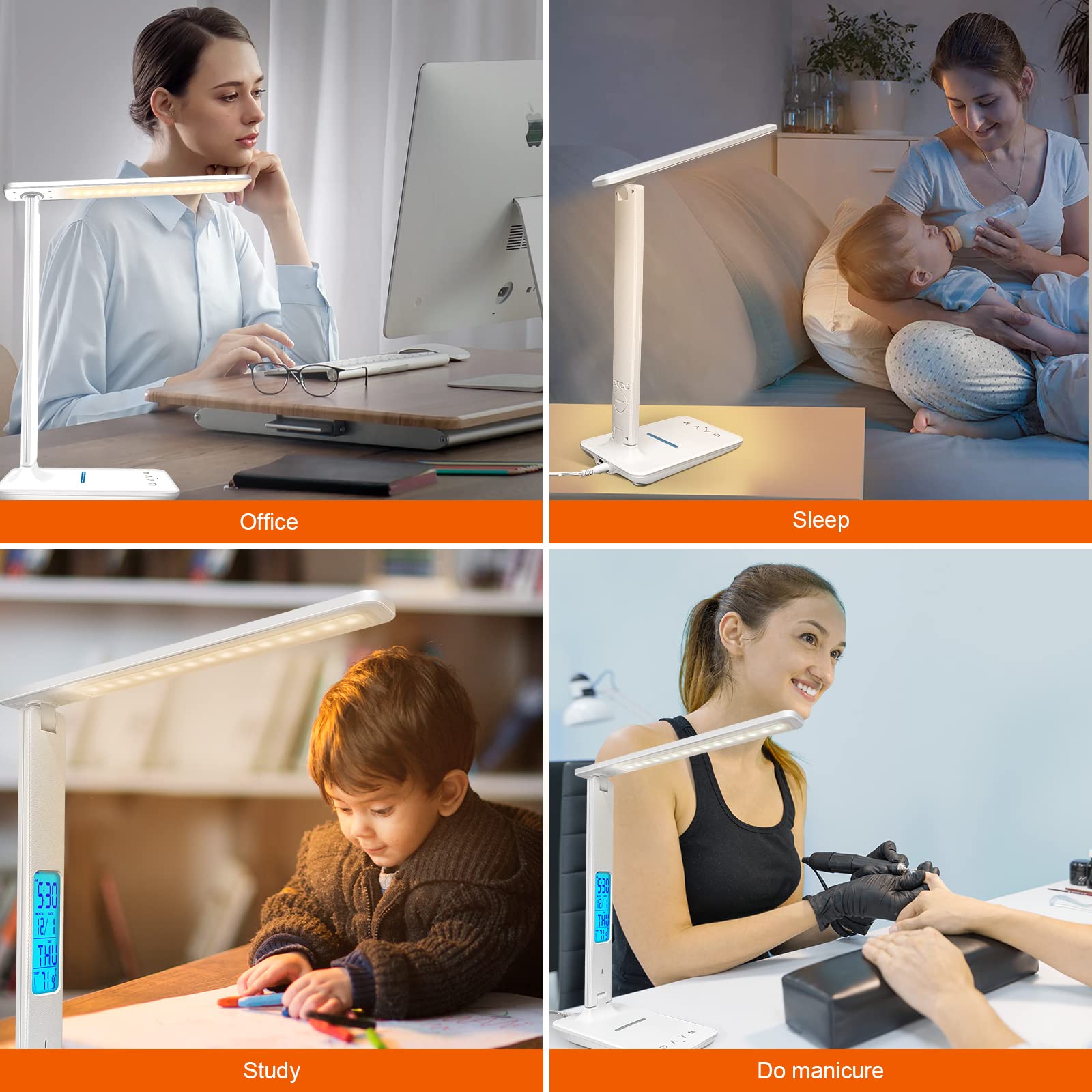 snsok desk lamp alarm clock aids morning routines