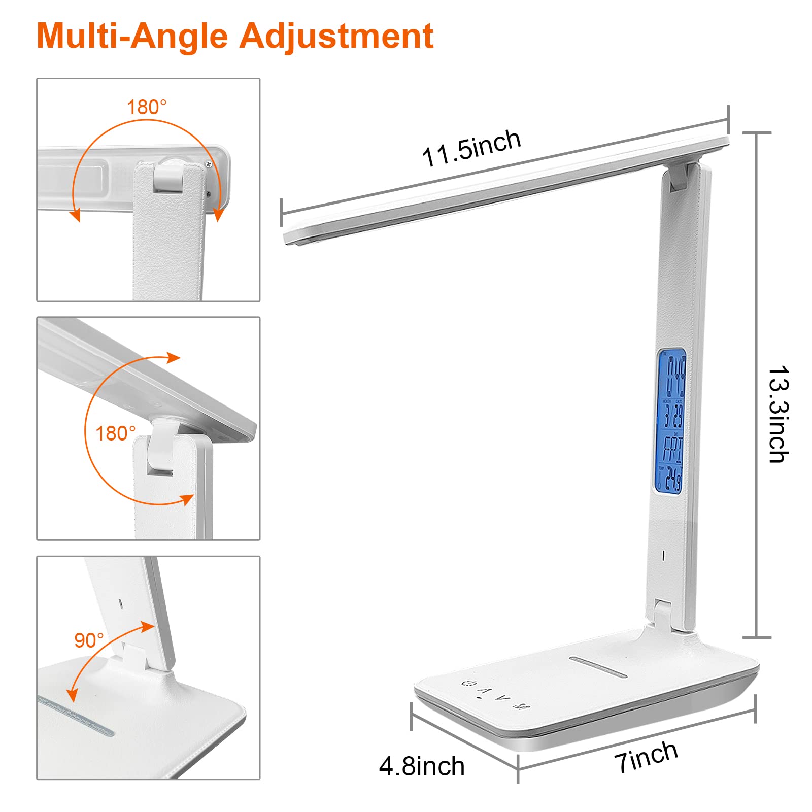 snsok desk lamp foldable design for compact storage and travel