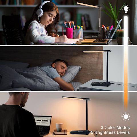 snsok desk lamp foldable design saves desk space