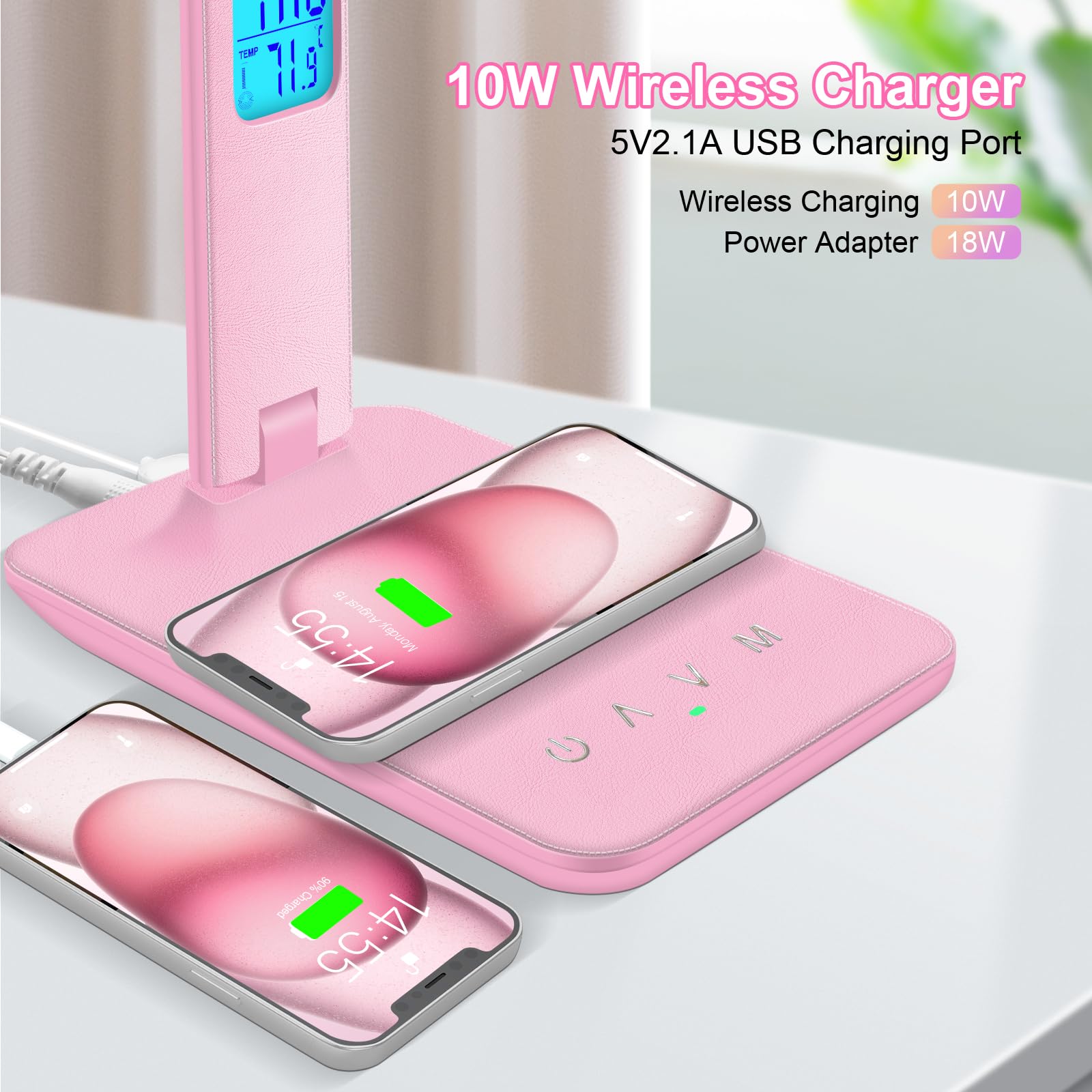 snsok desk lamp with USB port for easy device charging
