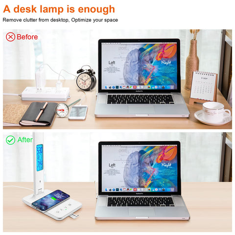 snsok desk lamp USB port keeps your devices charged at the workspace