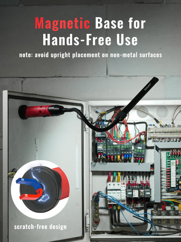 SNUFF magnetic base enables hands-free work during repairs, drills, or CNC setup.