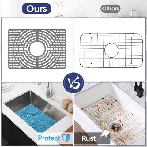 Snuggery raised-feet mat keeps dishes elevated, speeding air-drying.