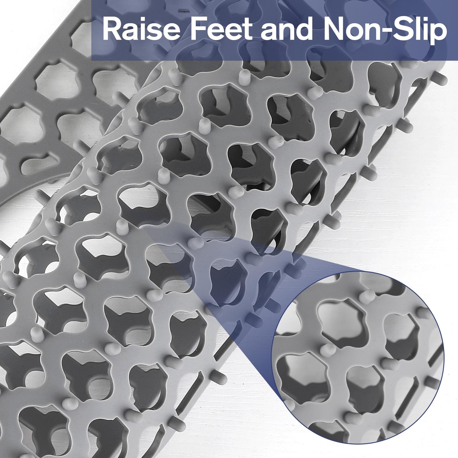 Snuggery heat resistant mat withstands pans up to 500°F.