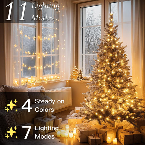 Soagrc LED string lights feature 11 modes for versatile ambiance.