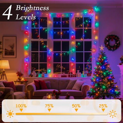 Soagrc bright multicolor glow enhances Christmas trees and party spaces.